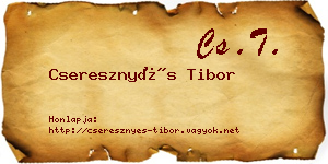 Cseresznyés Tibor névjegykártya