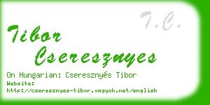tibor cseresznyes business card