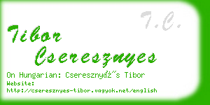 tibor cseresznyes business card